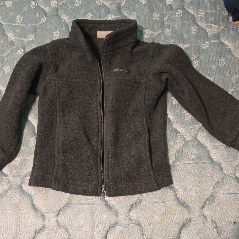 Columbia Kids Dark Gray Fleece Jacket Size 3T Boys